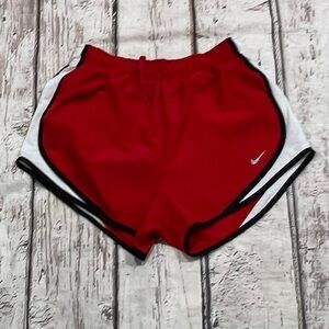 Nike Running Red Race Sportswear Dri - Fit Athletic Gym Workout Shorts